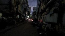 Nightfall on Guerrero Street in Ermita, Manila City in the Philippines