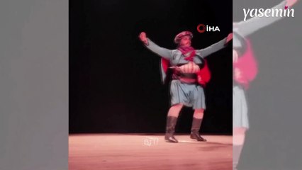 Gaziantep'te sahneye çıkan dansçının gösteri sırasında çapraz bağları koptu