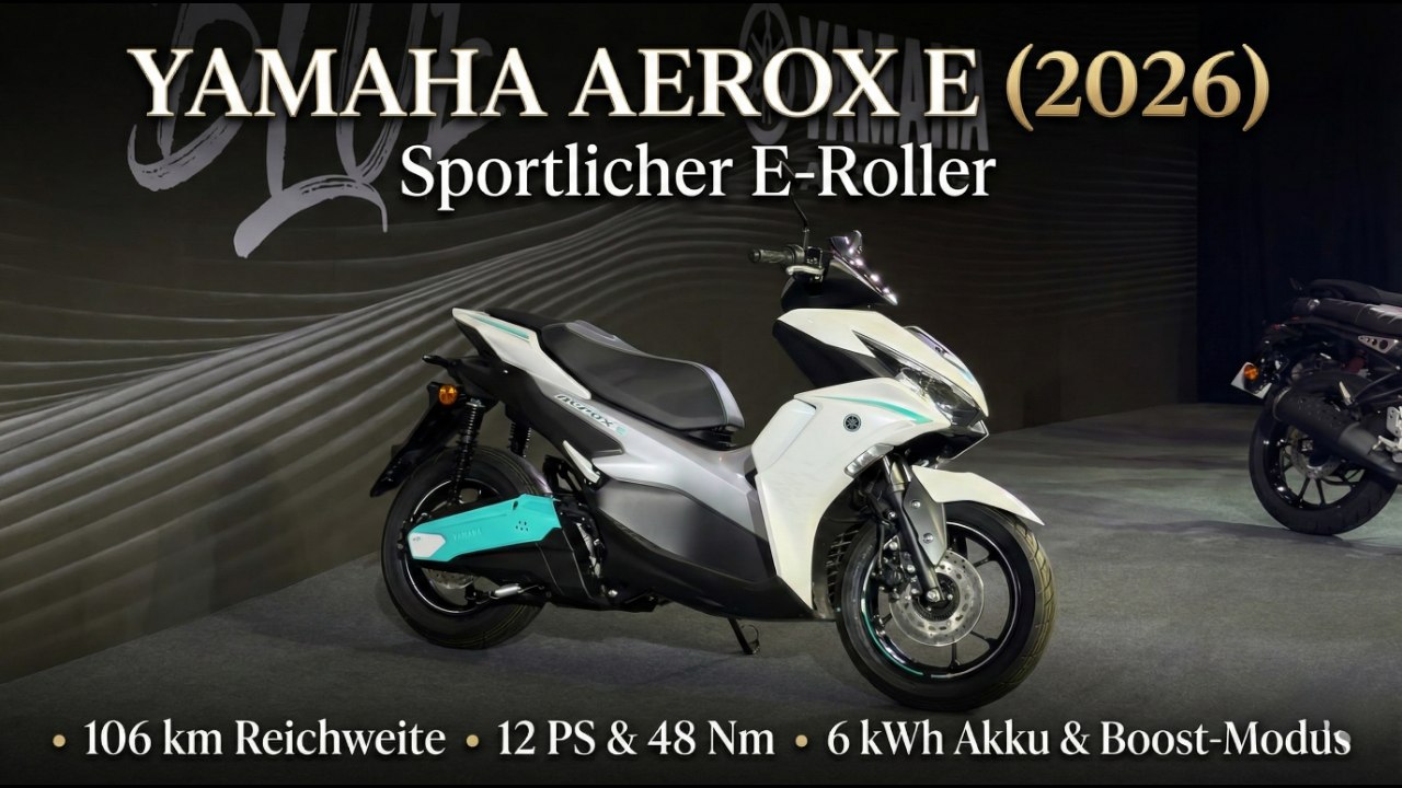 2026 Aerox E von Yamaha – Elektrischer City-Racer mit ABS & TFT-Display