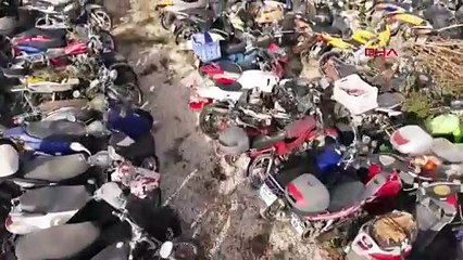 Binlerce aracın çürümeye terk edildiği yediemin otoparkında şaşırtan görüntü