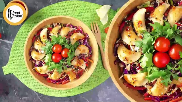 Mini Dumplings Salad Bowl Recipe By Food Fusion