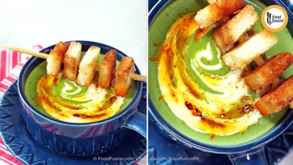 Cream of Spinach Soup Recipe By Food Fusion