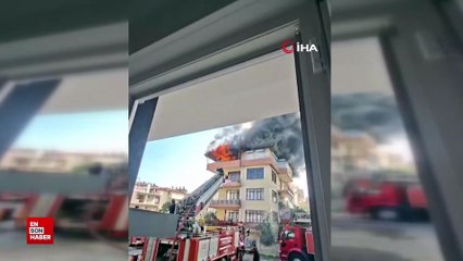 Antalya'da çıkan yangında mahsur kalan 3 çocuğu işçiler ve mahalle sakinleri kurtardı