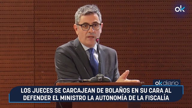 Los jueces se carcajean de Bolaños en su cara al defender el ministro la autonomía de la Fiscalía