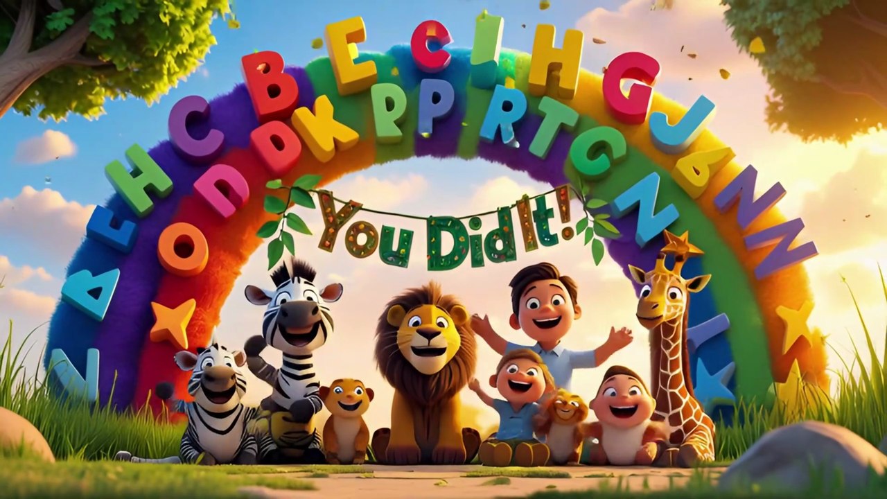 ABC Rhymes for Children | Learn Alphabets with Animals & Objects | KIDZACADMI