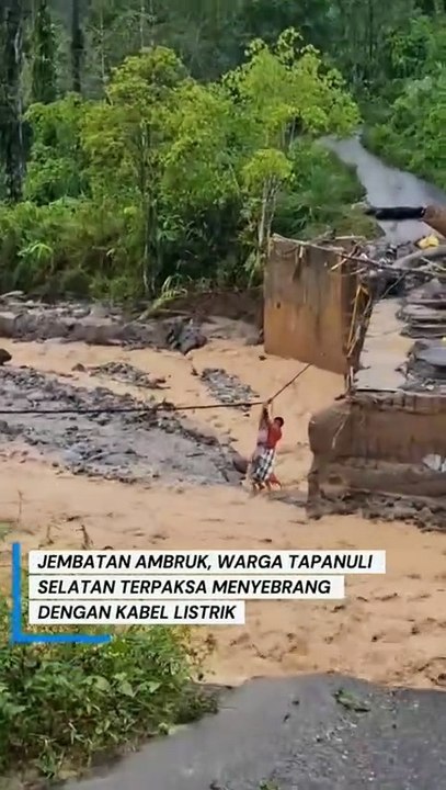 Penyelamatan darurat ketika jembatan ambruk