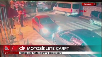 İstanbul'da motosikletliye çarpıp kaçtı