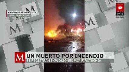 Explosión de pirotecnia causa incendio en cinco viviendas en Pesquería; hay dos muertos