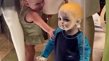 😂 Baby Gets Too Friendly with a Store Mannequin! | Hilarious Kid Reactions
