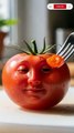 Tomato is eating and dancing while singing 🤯 🎶