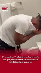 😳🌶️ Un #YouTuber terminó rociado con gas pimienta luego de que su novia revisara su teléfono y encontrara supuestos mensajes comprometedores. El momento ya es viral.