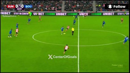 الدولي المغربي أمين عدلي يفتتح التسجيل لفريقه بورنيموث في مرمى ساندرلاند في الدقيقة 7