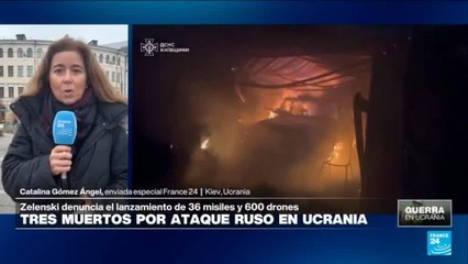 Informe desde Kiev: ataque ruso con 36 misiles y 600 drones deja tres muertos en Ucrania