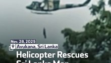 Helicopter Rescues Sri Lanka Man From Tree