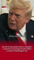 #DonaldTrump explotó en conferencia 😳🔥 y llamó “estúpida” a una reportera por preguntarle por qué culpa a Joe Biden del tir0teo contra dos agentes de la Guardia Nacional en Washington, D.C.