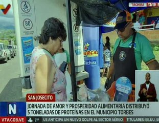 Plan Amor y Prosperidad Alimentaria distribuyó más de 5 toneladas de víveres y proteínas en Táchira