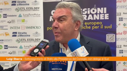 Sud, Sbarra "Cresce più del resto del Paese con azione governo"