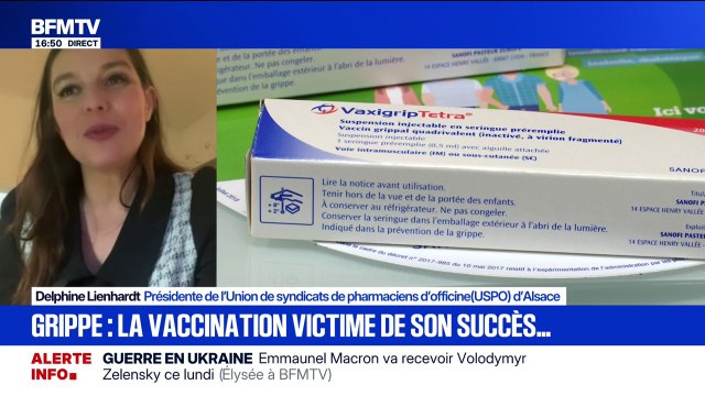 Réapprovisionnement de vaccins contre la grippe: Progressivement c'est bien, mais il faut aussi que ce soit rapidement , alerte Delphine Lienhardt (USPO d'Alsace)