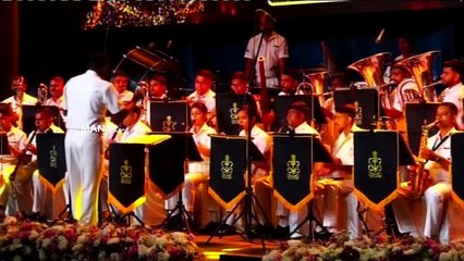 Pawan Kalyan & His Son Akira Nandan Enjoying Indian Navy Orchestra Live Performance
