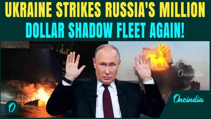 Ukraine’s BIG Drone Attack at Sea: Second Russian Shadow-Fleet Tanker Hit in 24 Hours | VIDEO