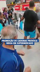 Promoção de cadeiras de praia causa briga em supermercado de Juiz de Fora