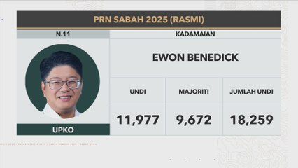 [RASMI] Keputusan terkini N.08 Pintasan, N.10 Usukan & N.11 Kadamaian