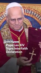 Pope Leo XIV Signs Interfaith Declaration