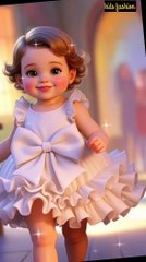 Cute baby girls with beautiful outfits