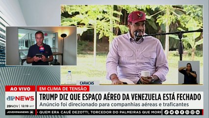 Clima de tensão: Trump diz que espaço aéreo da Venezuela está fechado; D’Urso analisa
