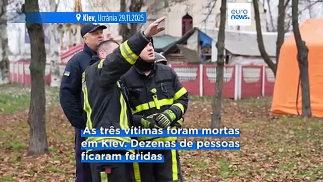 Rússia lança cerca de 600 drones num ataque noturno contra a Ucrânia, matando três pessoas