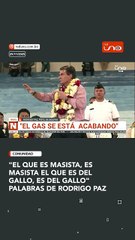 Rodrigo Paz, presidente del país, mencionó: "El que es masista, es masista; el que es del Gallo, es del Gallo."