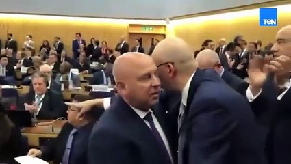 لحظة إعلان فوز مصر بعضوية المجلس التنفيذي للمنظمة البحرية العالمية