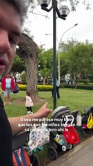 Javier Masías se queja de niños jugando en el parque