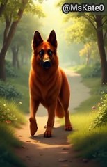 Red German shepherd Barking