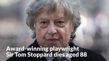 Award-winning playwright Sir Tom Stoppard dies aged 88