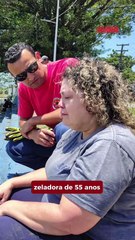 Motorista é salva da morte após carro despencar no rio