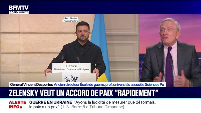 Ukraine: Volodymyr Zelensky veut la paix depuis très longtemps, celui qui ne la veut pas, c'est Vladimir Poutine , déclare le général Vincent Desportes, ancien directeur de l'École de guerre