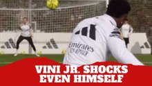 Vinícius Júnior cannot believe he scored a magical goal against Real Madrid's goalie