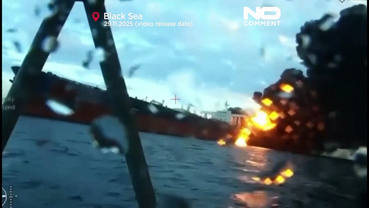 Ukraine zeigt Video: Seedrohnen greifen russische Öltanker im Schwarzen Meer an