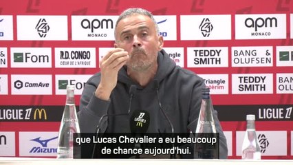 PSG - Luis Enrique : "Chevalier a eu beaucoup de chance"