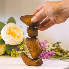 Wood Stone Candle Holder 🕯️ Cozy DIY Decor🌲