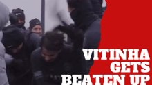 Vitinha gets beaten up by PSG teammates before a big game against Monaco