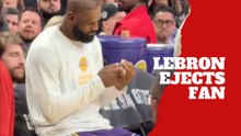 Fan ejected after exchange with LeBron James during Lakers Game