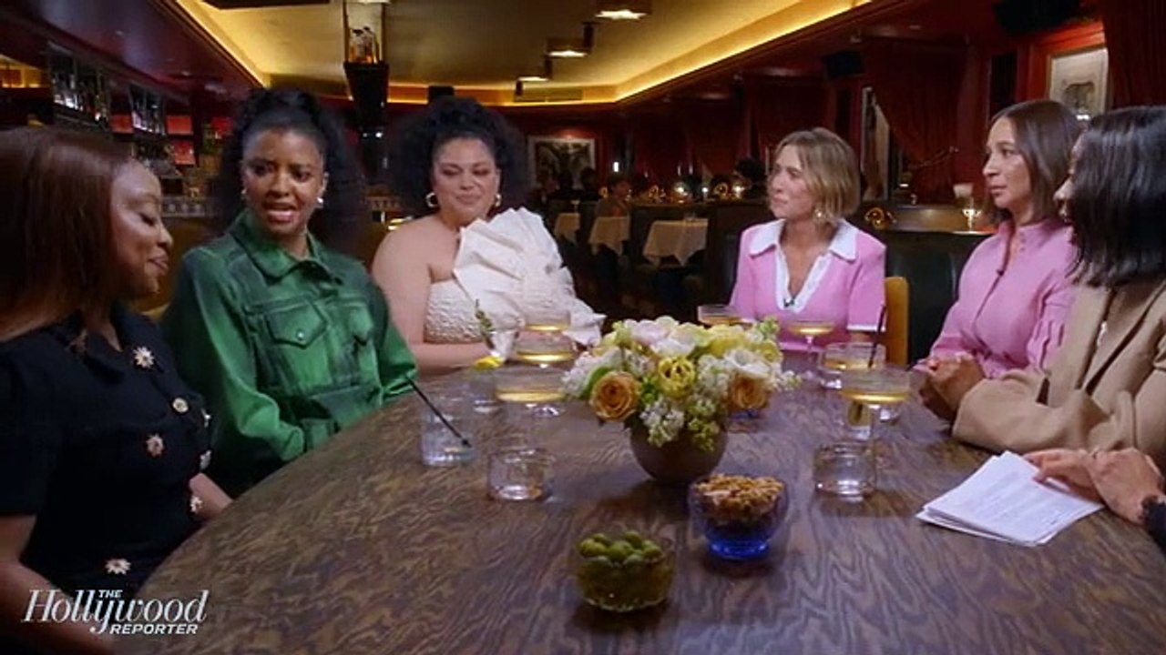 Ego Nwodim, Kristen Wiig, Maya Rudolph, Michelle Buteau, Quinta Brunson and Renée Elise Goldsberry at the THR Comedy Actress Roundtable | Off Script With The Hollywood Reporter