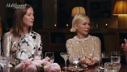 Hannah Einbinder, Jessica Williams, Kathryn Hahn, Kristen Bell, Michelle Williams and Natasha Lyonne at the THR Comedy Actress Roundtable | Off Script With The Hollywood Reporter