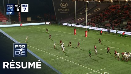 PRO D2 Saison 2025-2026 J12 - Résumé Oyonnax Rugby - AS Béziers Hérault