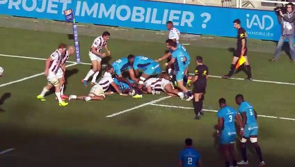 TOP 14 - Essai de Lenni NOUCHI (MHR) - Montpellier Hérault Rugby - Union Bordeaux-Bègles