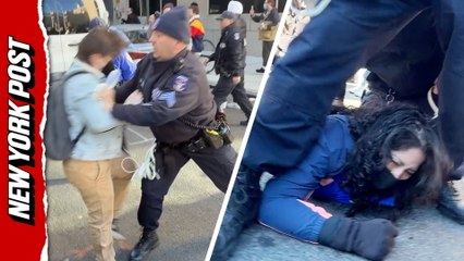 Chaos on Canal: Violent anti-ICE protesters slam cops with metal trash can