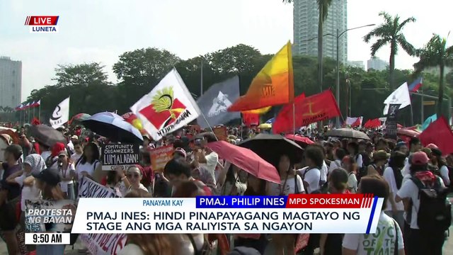 MPD - Walang permit ang mga raliyista sa Luneta; maximum tolerance ang ipapatupad | GMA Integrated News