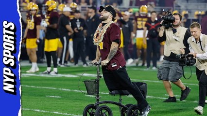 ASU Alum Cam Skattebo Receives Standing Ovation from Arizona State Crowd